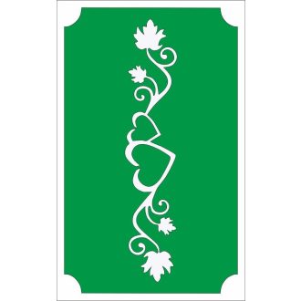 8x5 cm-es Csillámtetoválás sablon - szív indával 10