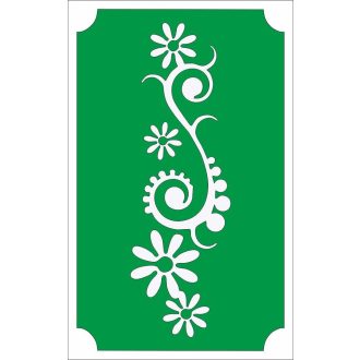 8x5 cm-es Csillámtetoválás sablon - Virág 11
