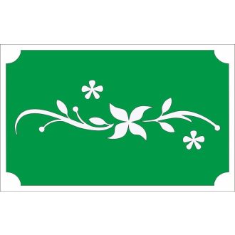 8x5 cm-es Csillámtetoválás sablon - Inda virágokkal 18