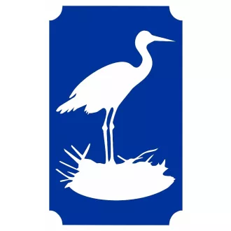 8x5 cm-es Csillámtetoválás sablon - Gólya 21
