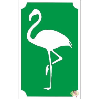 8x5 cm-es Csillámtetoválás sablon - Flamingó 25