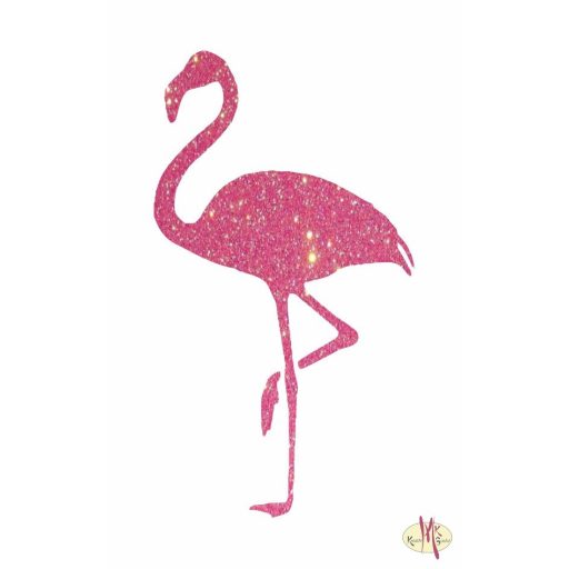 8x5 cm-es Csillámtetoválás sablon - Flamingó 25