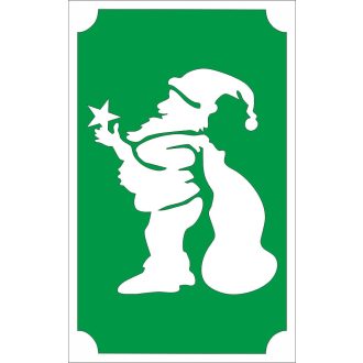 8x5 cm-es Csillámtetoválás sablon - Mikulás 30