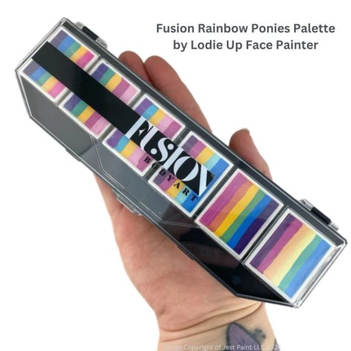 Fusion csíkos arcfesték paletta – Lodie Up Rainbow Ponies
