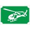 8x5 cm-es Csillámtetoválás sablon - Helikopter 34