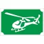 8x5 cm-es Csillámtetoválás sablon - Helikopter 34