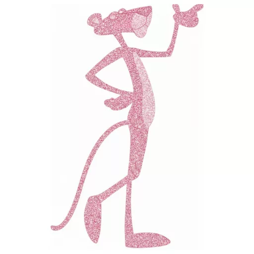 Csillámtetoválás sablon 8x5cm - Rózsaszín Párduc 36