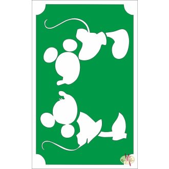 8x5 cm-es csillámtetoválás sablon - Mickey mouse 38