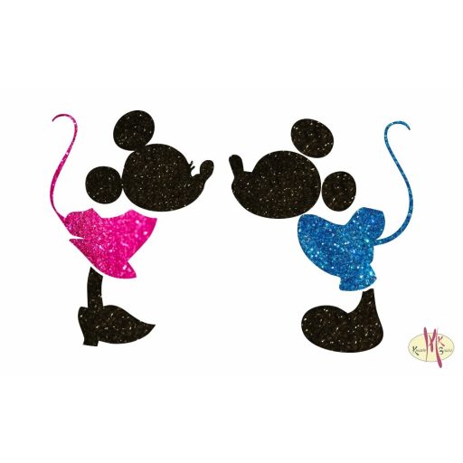 8x5 cm-es csillámtetoválás sablon - Mickey mouse 38