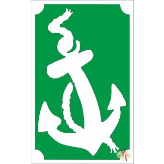 8x5 cm-es Csillámtetoválás sablon  - Horgony 39