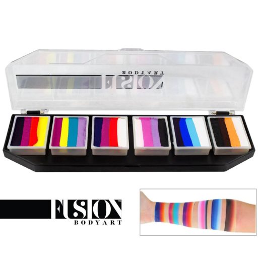 Fusion csíkos arcfesték paletta – Rainbow Splash