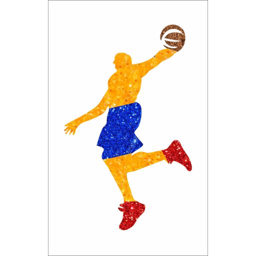 8x5 cm-es Csillámtetoválás sablon - Kosaras Jordan 42