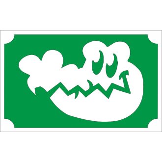 8x5 cm-es Csillámtetoválás sablon - Krokodil 43