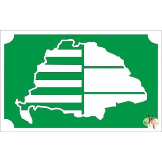 8x5 cm-es Csillámtetoválás sablon - Nagy Magyarország 47