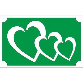 8x5 cm-es Csillámtetoválás sablon - Szívek 49