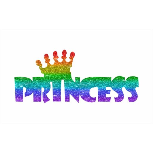 8x5 cm-es Csillámtetoválás  sablon - Princess 50