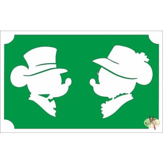   8x5 cm-es Csillámtetoválás sablon - Mickey és Minnie egér 51