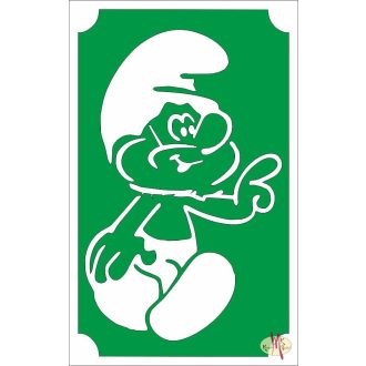   8x5 cm-es Csillámtetoválás sablon - Hupikék Törpikék 53