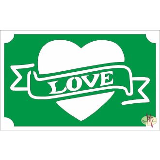 8x5 cm-es Csillámtetoválás sablon - Love 55