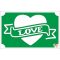 8x5 cm-es Csillámtetoválás sablon - Love 55