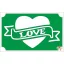 8x5 cm-es Csillámtetoválás sablon - Love 55
