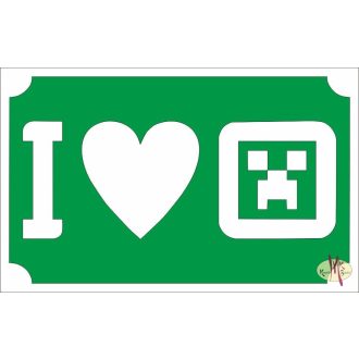 8x5 cm-es Csillámtetoválás sablon - Minecraft 58