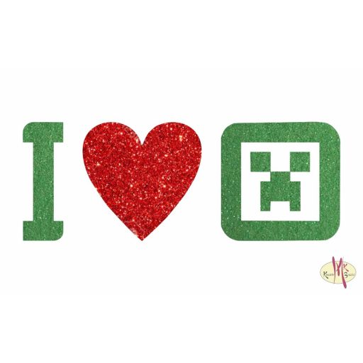8x5 cm-es Csillámtetoválás sablon - Minecraft 58