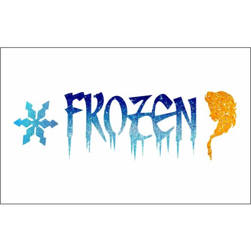 8x5 cm-es Csillámtetoválás sablon - Frozen 64