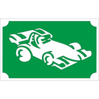 8x5 cm-es Csillámtetoválás sablon - Versenyautó 71