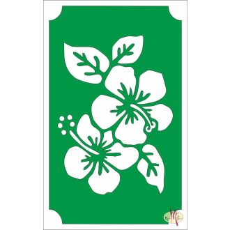 8x5 cm-es Csillámtetoválás sablon - Trópusi virágok 72