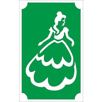 8x5 cm-es Csillámtetoválás sablon - Hercegnő 76