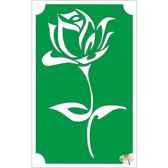 8x5 cm-es Csillámtetoválás sablon - Rózsaszál 79