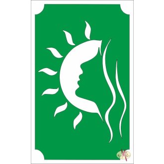 8x5 cm-es Csillámtetoválás sablon - Női fej 83
