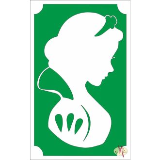 8x5 cm-es Csillámtetoválás sablon - Hófehérke 85