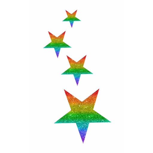 8x5 cm-es Csillámtetoválás sablon - Csillagok 89