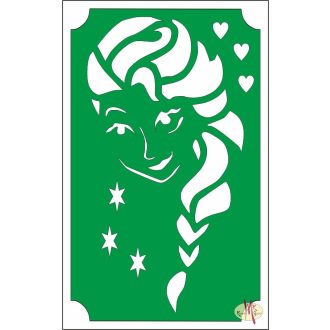 8x5 cm-es Csillámtetoválás sablon - Elsa 112