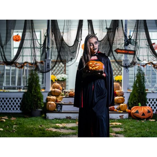 Nagy fekete pókháló halloween dekoráció 2 db/cs