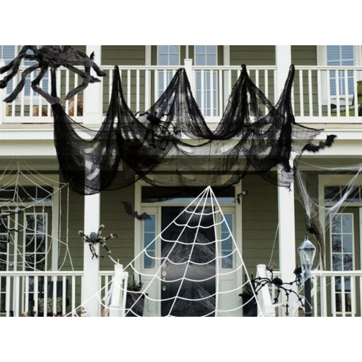 Nagy fekete pókháló halloween dekoráció 2 db/cs