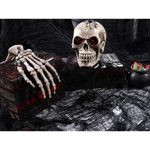 Nagy fekete pókháló halloween dekoráció 2 db/cs