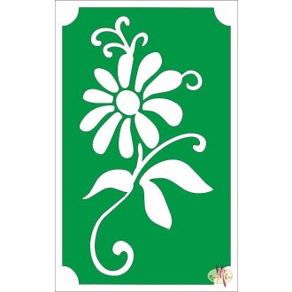 8x5 cm-es Csillámtetoválás sablon - Virág indával 119