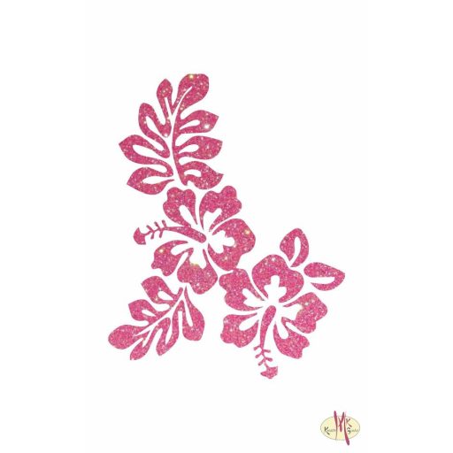 8x5 cm-es Csillám tetoválás sablon - Trópusi virágok 121