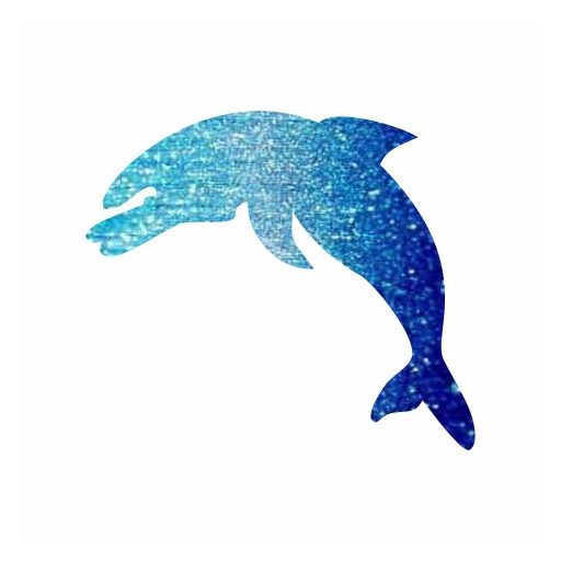 4x4cm Csillámtetoválás sablon 02 delfin 