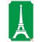 8x5 cm-es Csillám tetoválás sablon - Eiffel torony 125