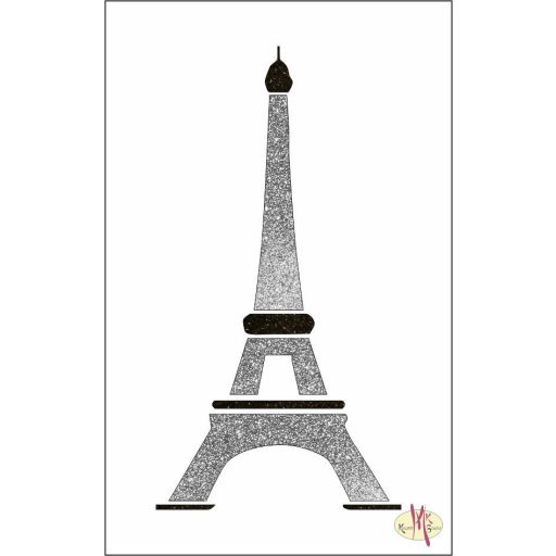 8x5 cm-es Csillám tetoválás sablon - Eiffel torony 125