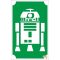 8x5 cm-es Csillámtetoválás sablon - Star Wars, R2-D2 130
