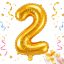 2-es Számú Fólia Lufi – Arany 66 cm
