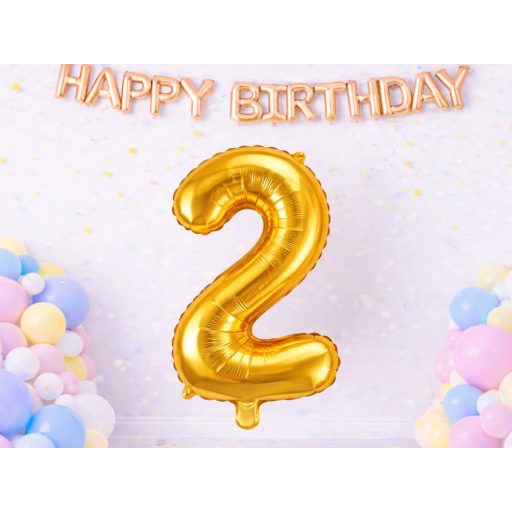 2-es Számú Fólia Lufi – Arany 66 cm