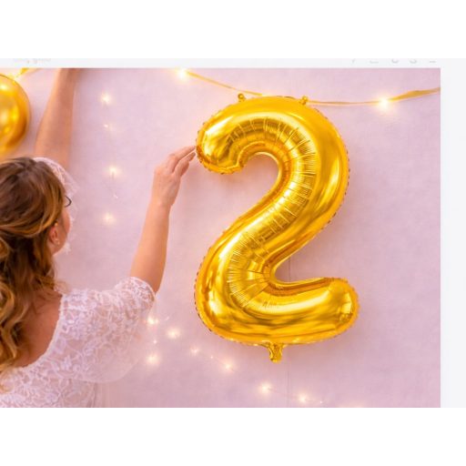 2-es Számú Fólia Lufi – Arany 66 cm