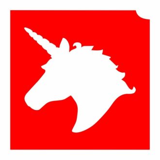 4x4cm Csillámtetoválás sablon 12 Unikornis 