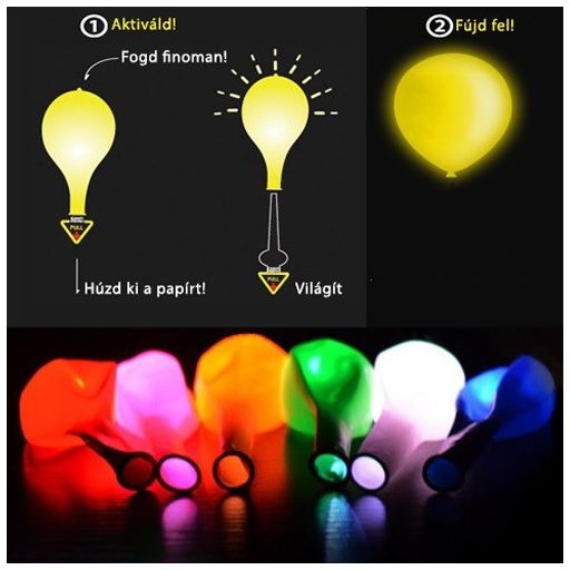 Világító led lufik 5db/cs